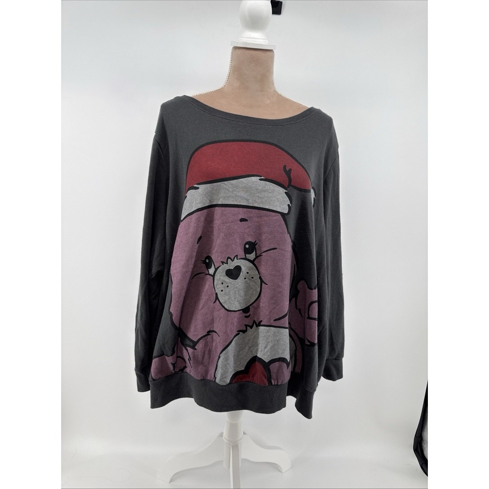 Torrid Womens Size 3 Sweatshirt Carebear Love a Lot Santa Christmas Holiday